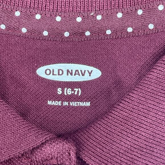 2 Old Navy Boys/Girls Sm 6/7 Burgundy School Uniform Pique Polo Shirts NWT - Picture 5 of 8